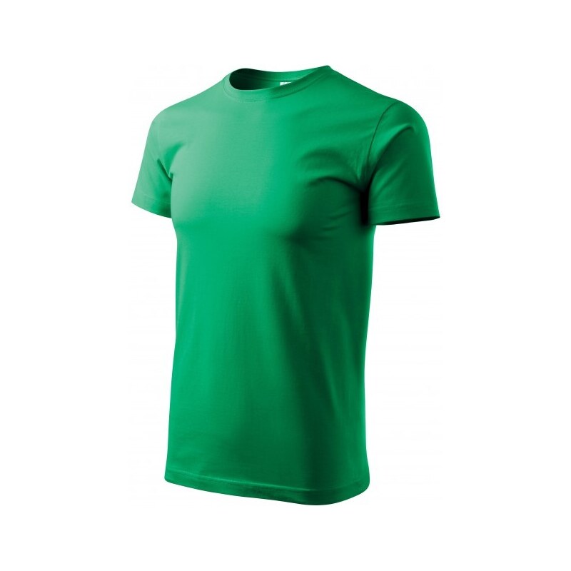 Malfini Levné pánské triko jednoduché, trávově zelená