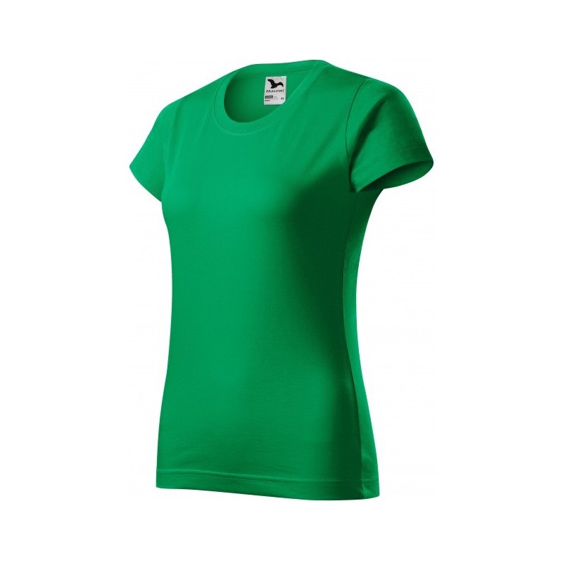 Malfini Levné dámské triko jednoduché, trávově zelená