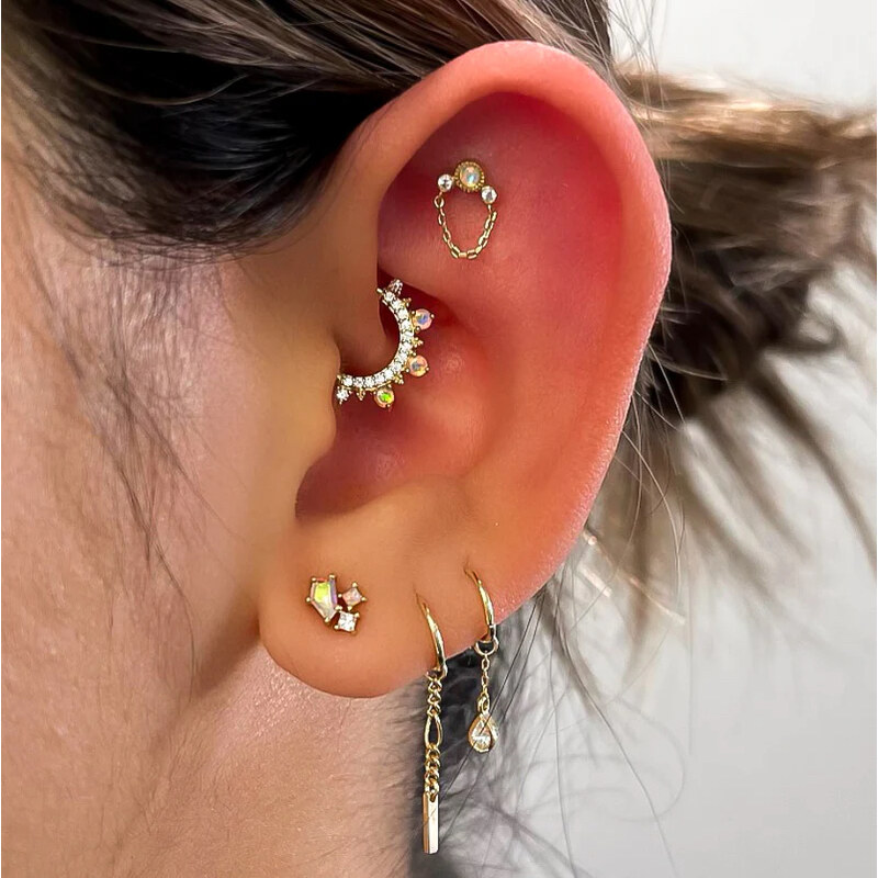 Buddha jewelry Bezzávitová koncovka piercingu HALSTON ze 14 kt zlata 74384940