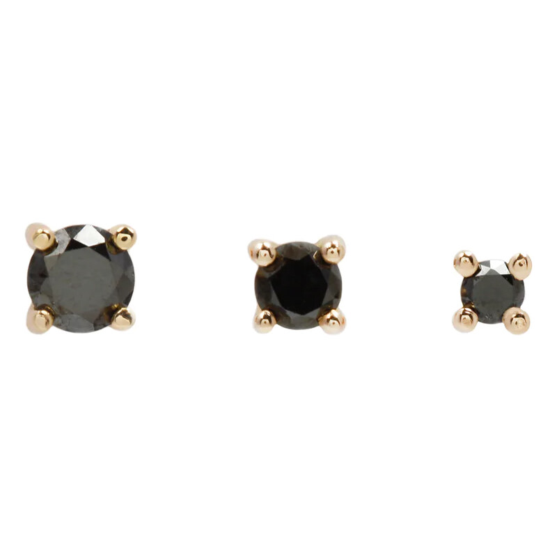Buddha jewelry Bezzávitová koncovka piercingu BLACK DIAMOND ze 14 kt 74384937