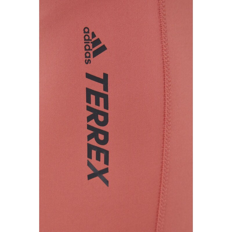 Sportovní legíny adidas TERREX Multi dámské, růžová barva, hladké