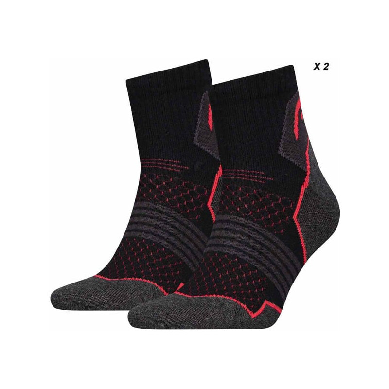 Sportovní unisex ponožky Head Hiking Quarter 2P 39-42 109624907