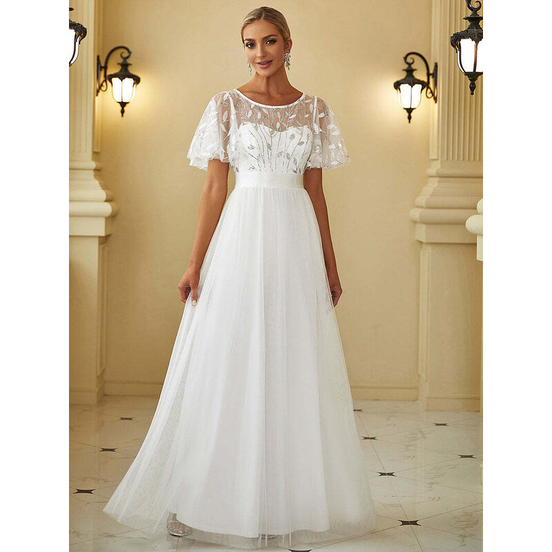 Ever Pretty svatební šaty bílé 0904