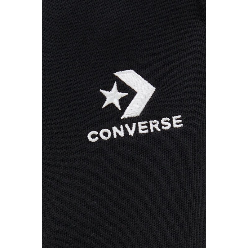Tepláky Converse černá barva, hladké, 10023873.A01-CONVERSEBL