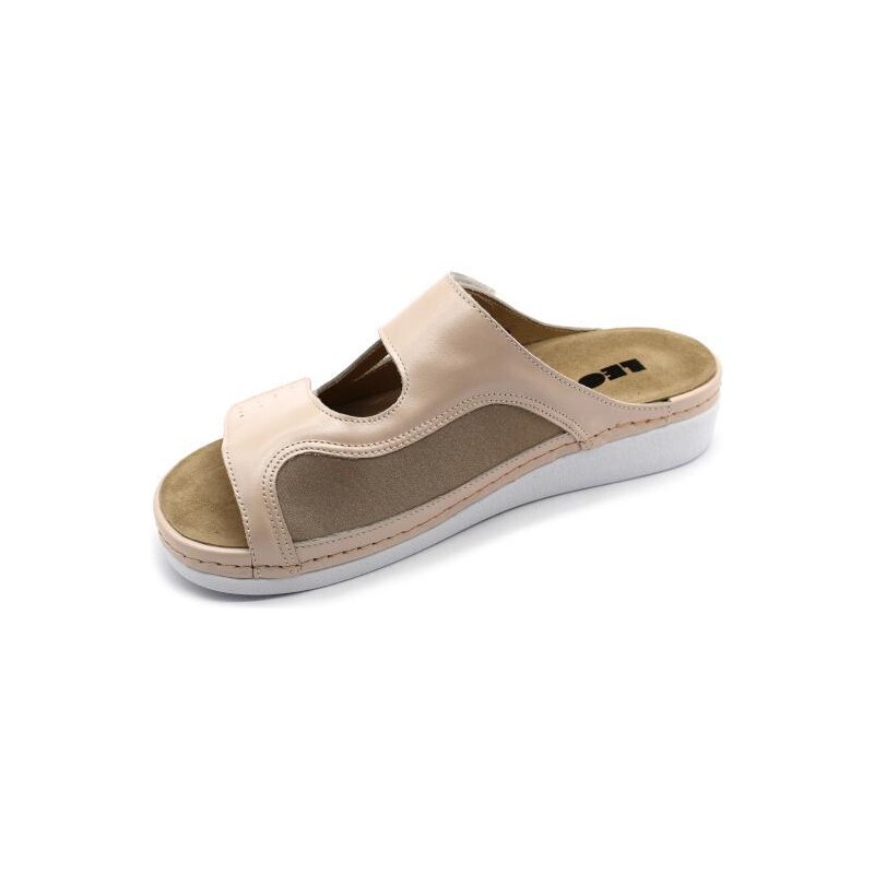 Medicus Zwarte leren slipper klittenband