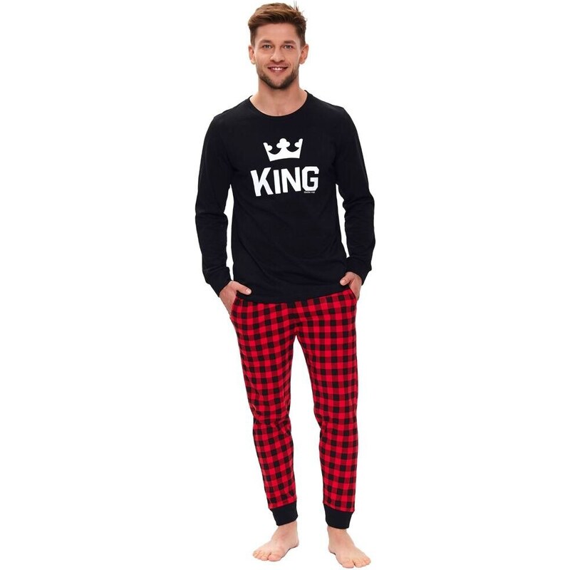 DN Nightwear Pánské pyžamo King černé