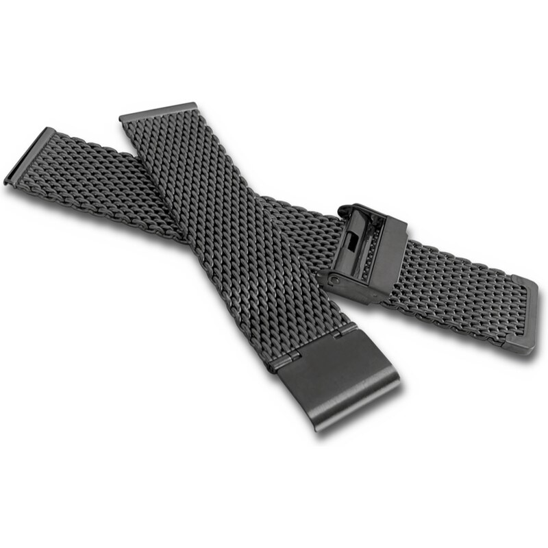 LAVVU Černý kovový tah MESH Band Gun - 22 LPSNB22
