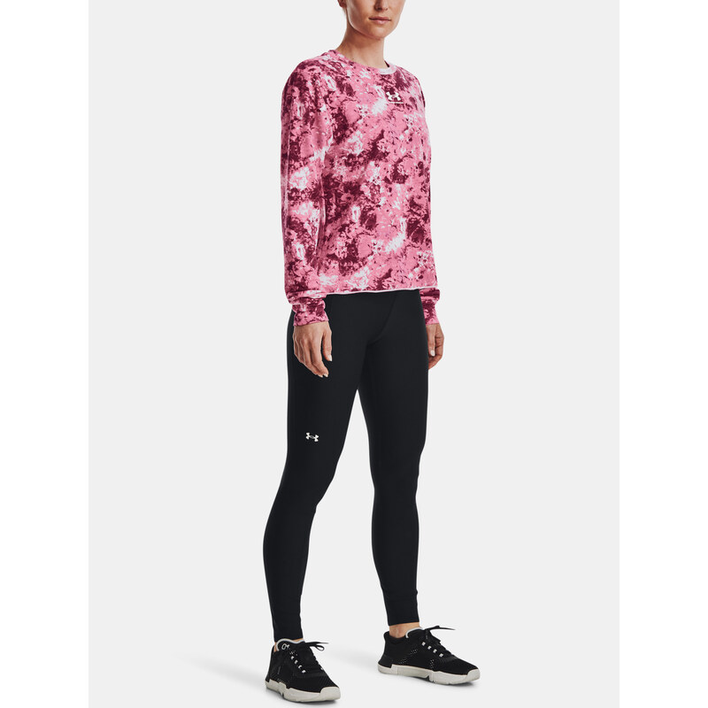 Under Armour Mikina Rival Terry Print Crew-PNK - Dámské