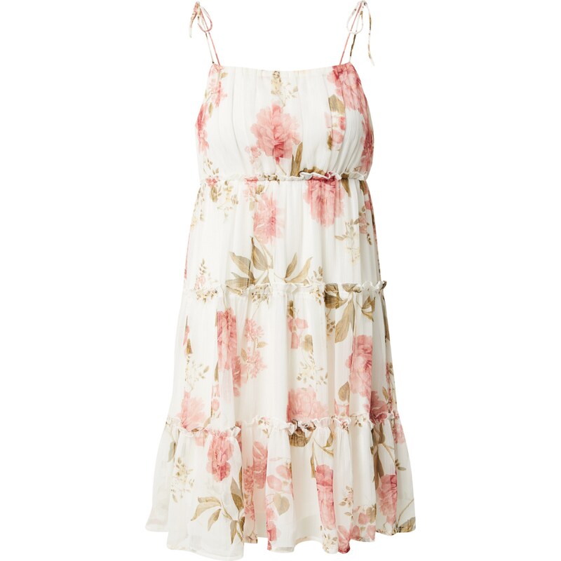 VERO MODA Letní šaty BRIONY světle zelená / růžová / bílá 74443038
