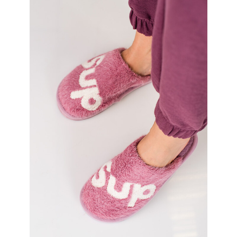 Women's slippers Shelvt warm purple