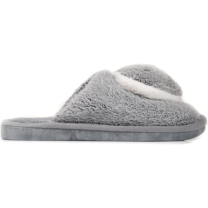 Gray women's slippers with Shelvt heart