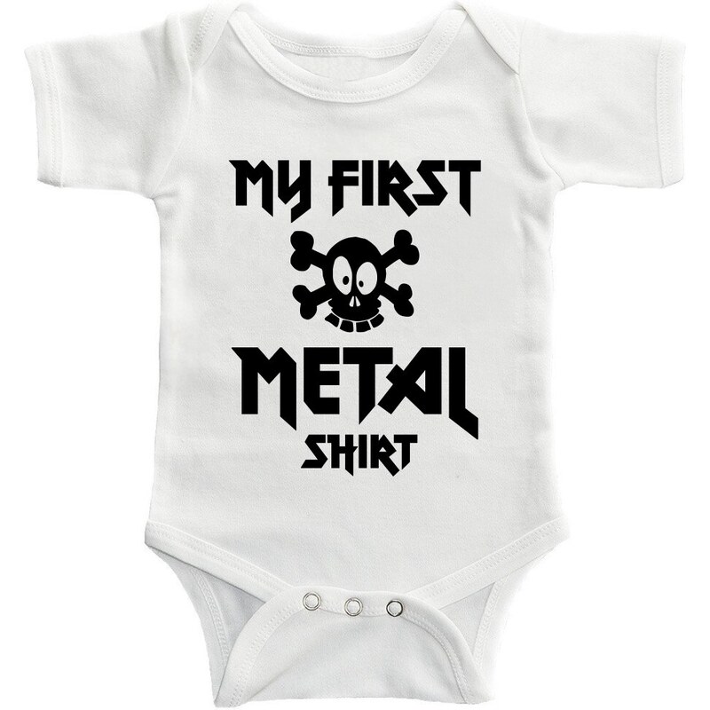 TRIKOO Dětské BODY My first METAL shirt skull