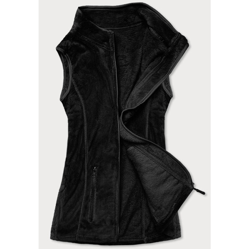 J.STYLE Černá plyšová dámská vesta (HH003-1) 74441226