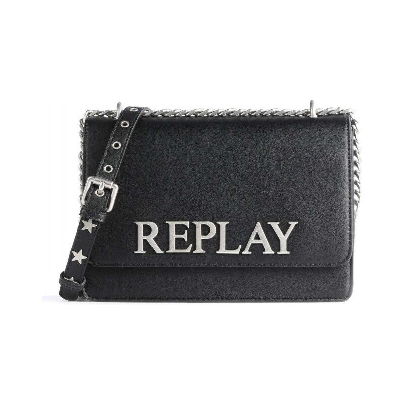 Replay crossbody kabelka na řetízku černá