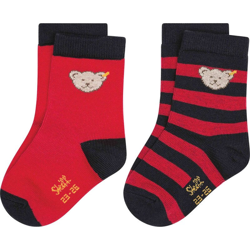 Steiff Collection Ponožky béžová / žlutá / červená / černá