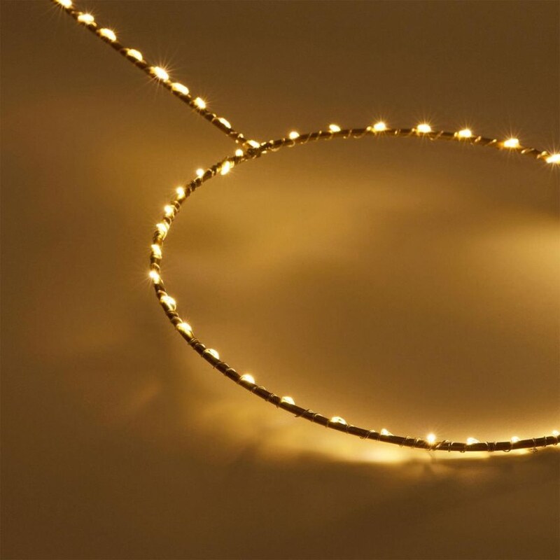 Zlatá světelná LED dekorace Kave Home Tamane 25 cm