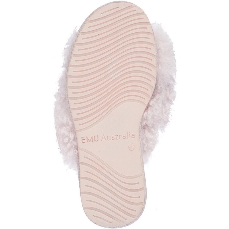 Vlněné pantofle Emu Australia Mayberry Curly růžová barva