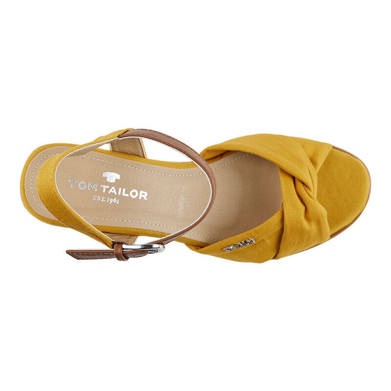 Dámské žluté sandály na klínku TOM TAILOR