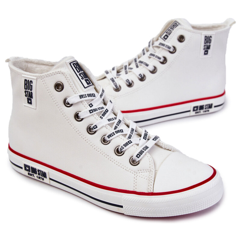 BIG STAR SHOES Pánské vysoké zateplené tenisky Big Star KK174345 Bílé