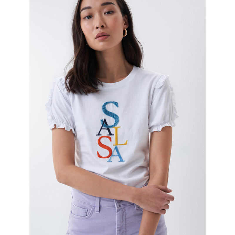 Salsa Jeans dámské bílé tričko 109097583