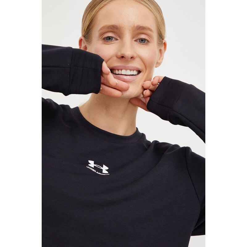 Tréninková mikina Under Armour Rival černá barva,