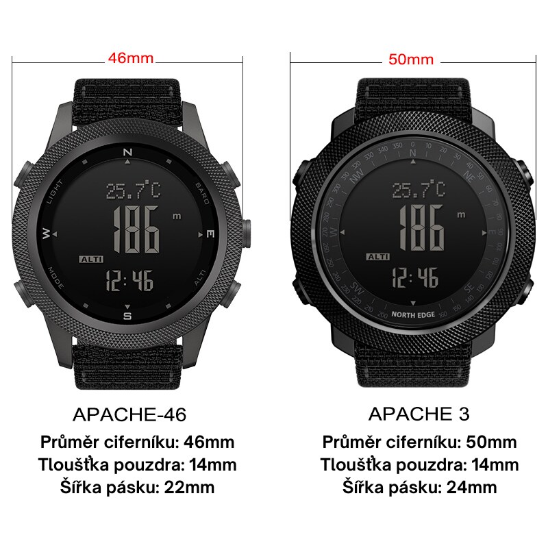 Hodinky North Edge APACHE 46 NYL