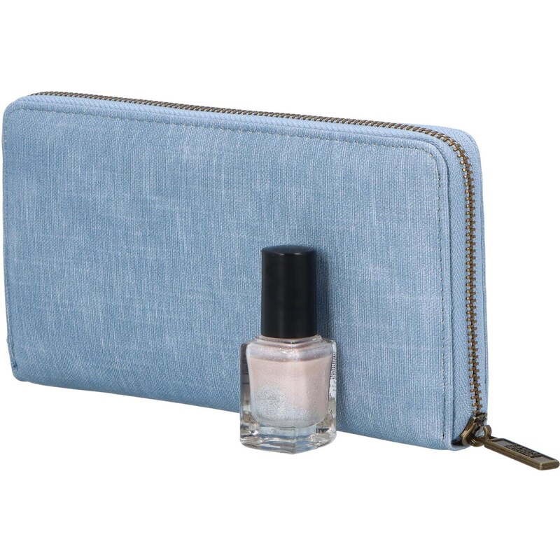 Coveri Trendová dámská koženková peněženka Sonu, světle modrá