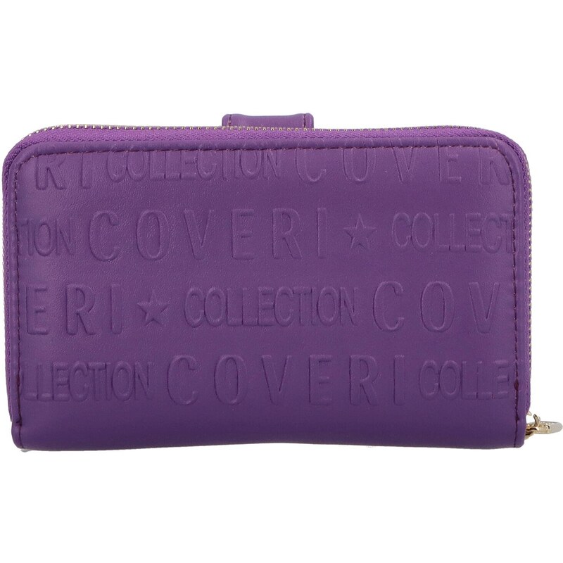 Coveri Trendová dámská koženková peněženka Dona, fialová