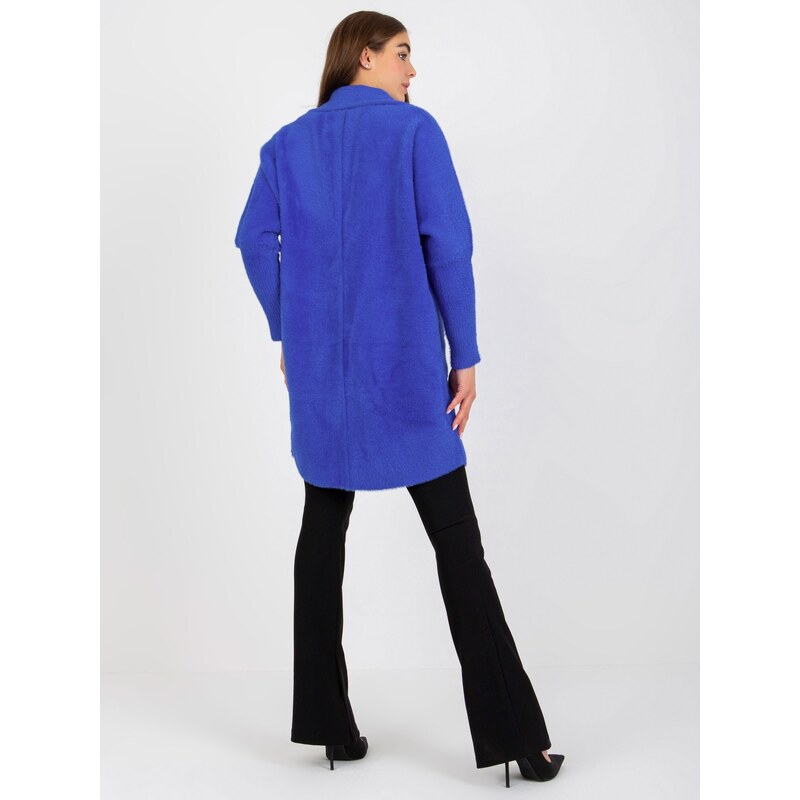 BASIC MODRÝ TEDDY COAT EVELINE S KAPSAMI -COBALT Modrá