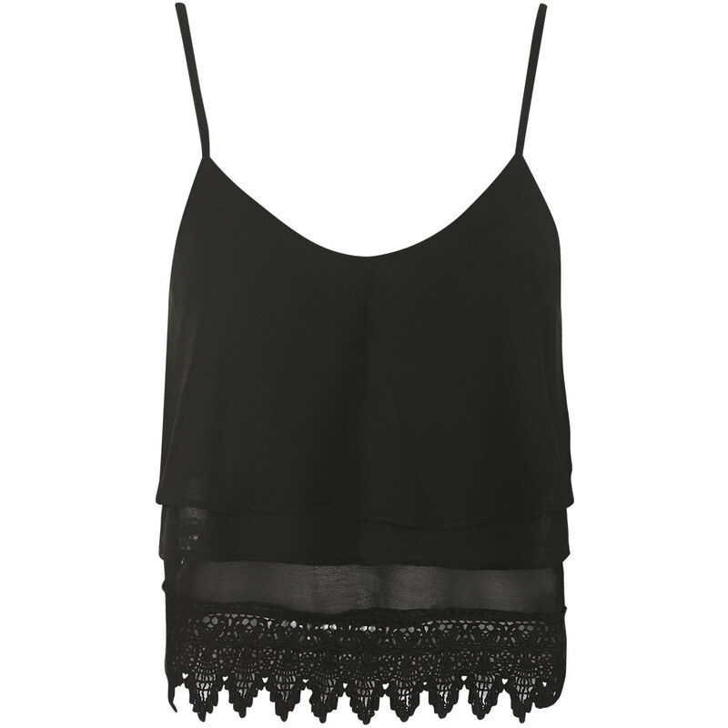 Topshop **Lace Cropped Cami Top by Glamorous