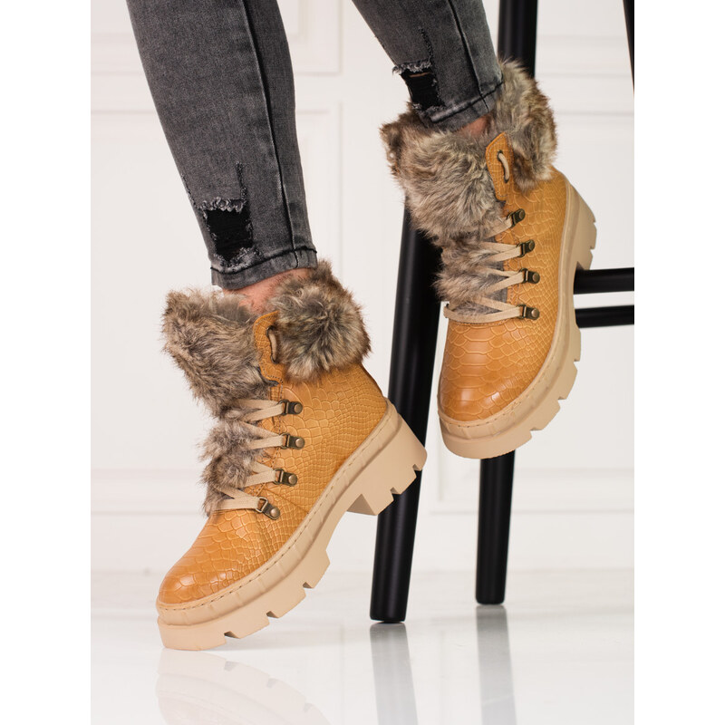 GOODIN Women's trappers with fur Shelvt