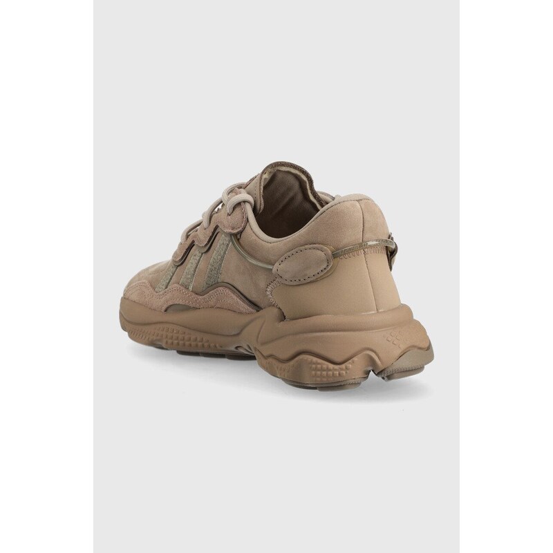 Semišové sneakers boty adidas Originals Ozweego hnědá barva, GY6813-BRN/SBROWN