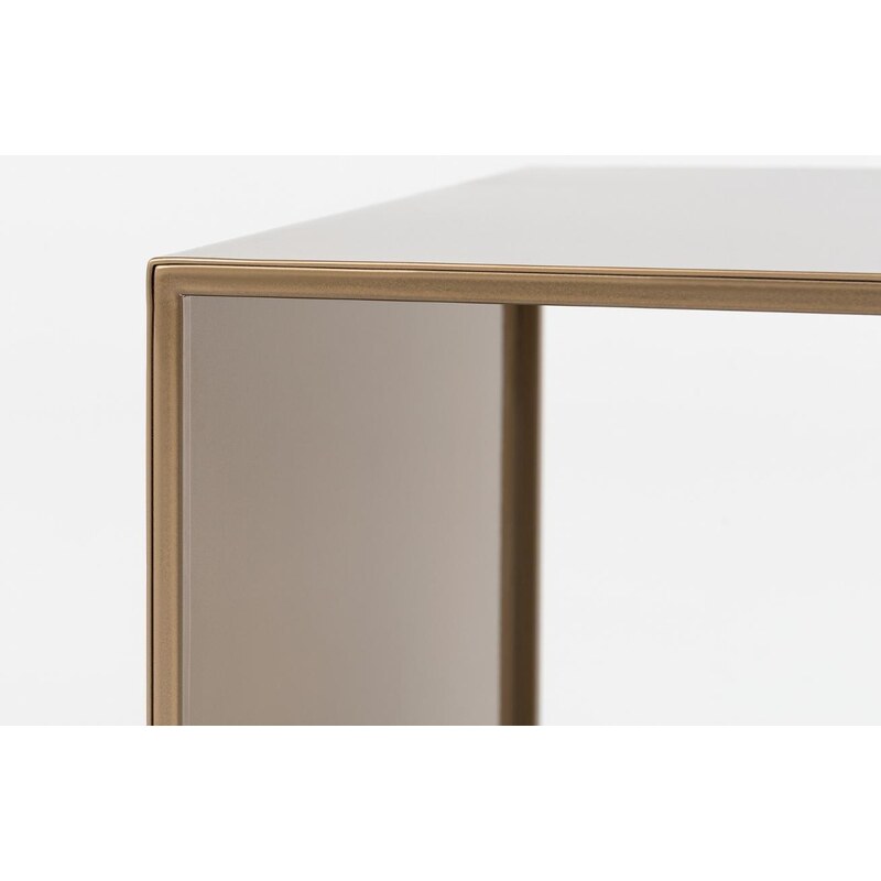 Nordic Design Zlatý kovový konferenční stolek Gene 50 x 50 cm