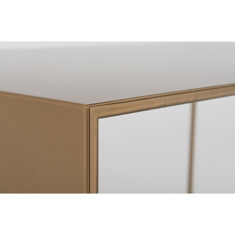 Nordic Design Zlatý kovový konferenční stolek Gene 100 x 60 cm