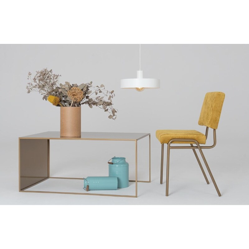 Nordic Design Zlatý kovový konferenční stolek Gene 100 x 60 cm