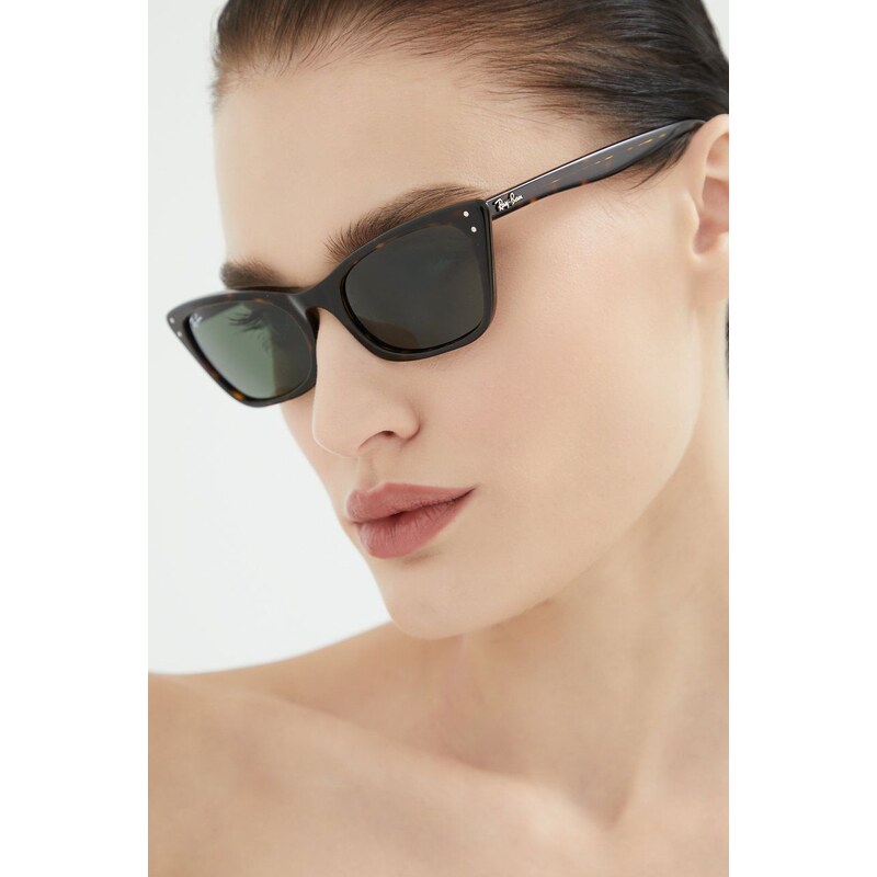 Sluneční brýle Ray-Ban LADY BURBANK dámské, hnědá barva, 0RB2299