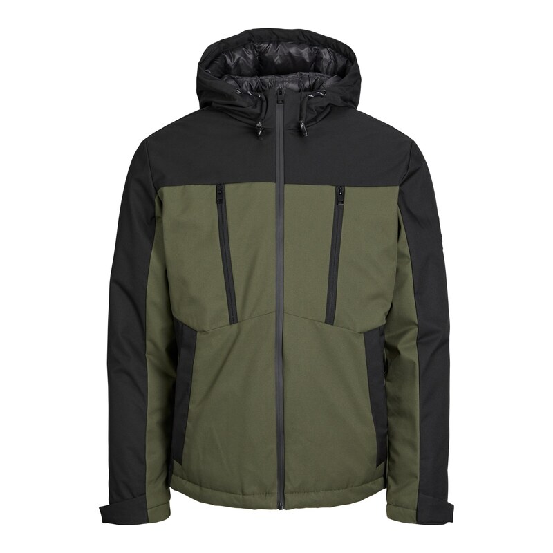 JACK & JONES Přechodná bunda Abel zelená / černá
