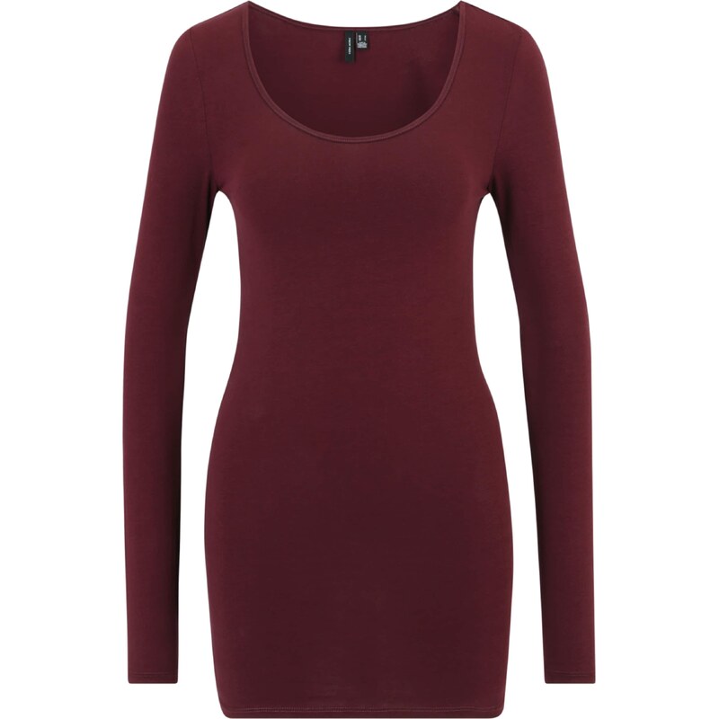 VERO MODA Tričko tmavě červená
