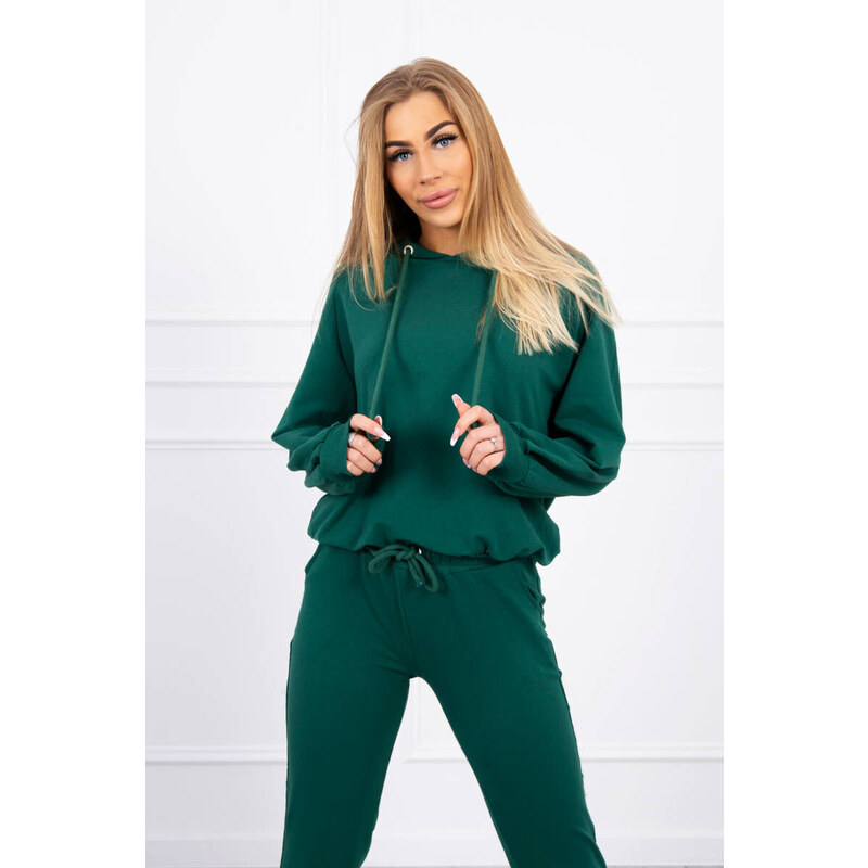 K-Fashion Zelená mikina s kapucí 84212691