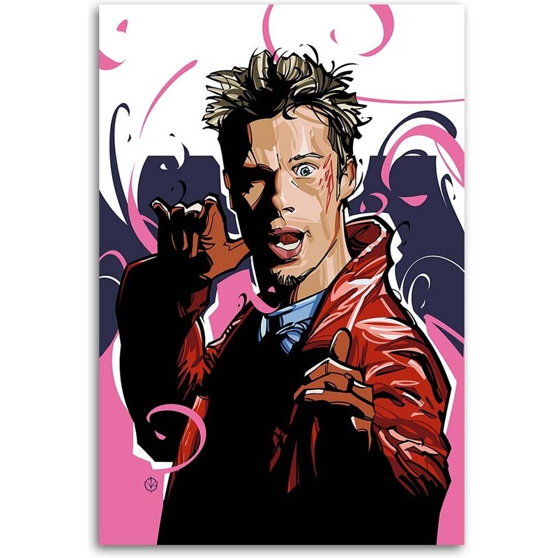 Gario Obraz na plátně Klub rváčů, Brad Pitt - Nikita Abakumov Rozměry: 40 x 60 cm