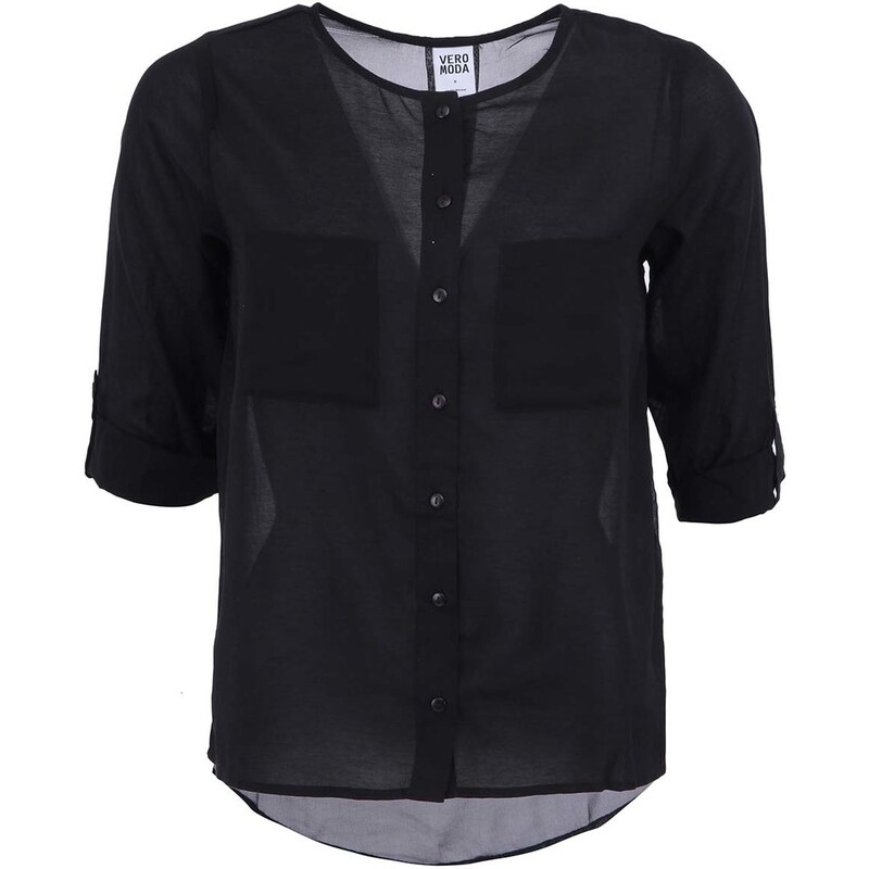 Černá volnější košile Vero Moda Erina
