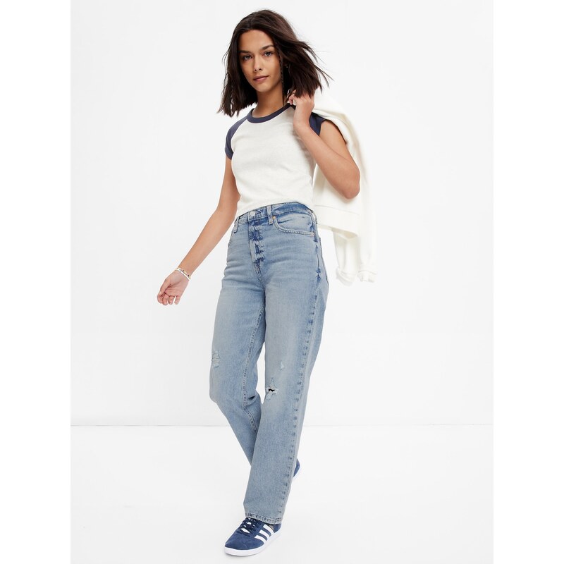 GAP Teen džíny 90s loose organic cotton - Holky