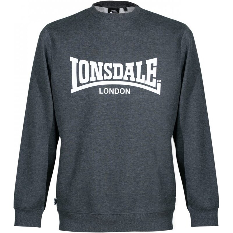 Lonsdale Essential Crew Sweater Mens Charcoal