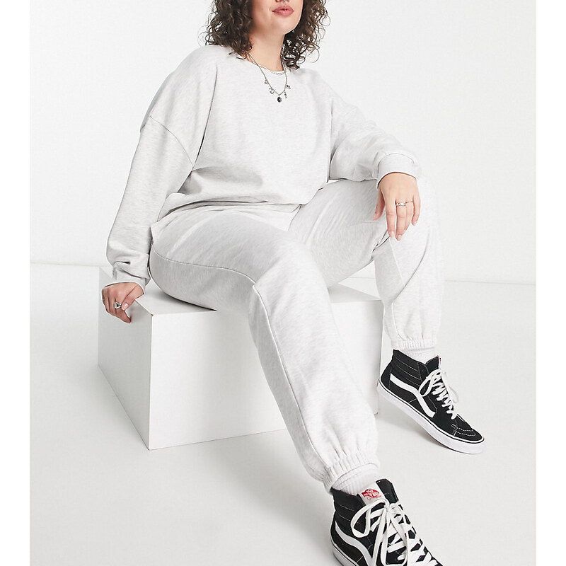 ASOS Curve ASOS DESIGN Curve ultimate jogger in ice marl-Grey 100043970