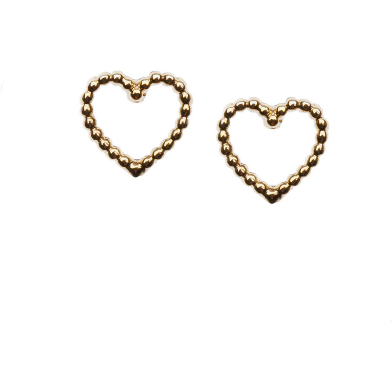 Topshop **Tiny Open Heart Stud Earrings by Orelia