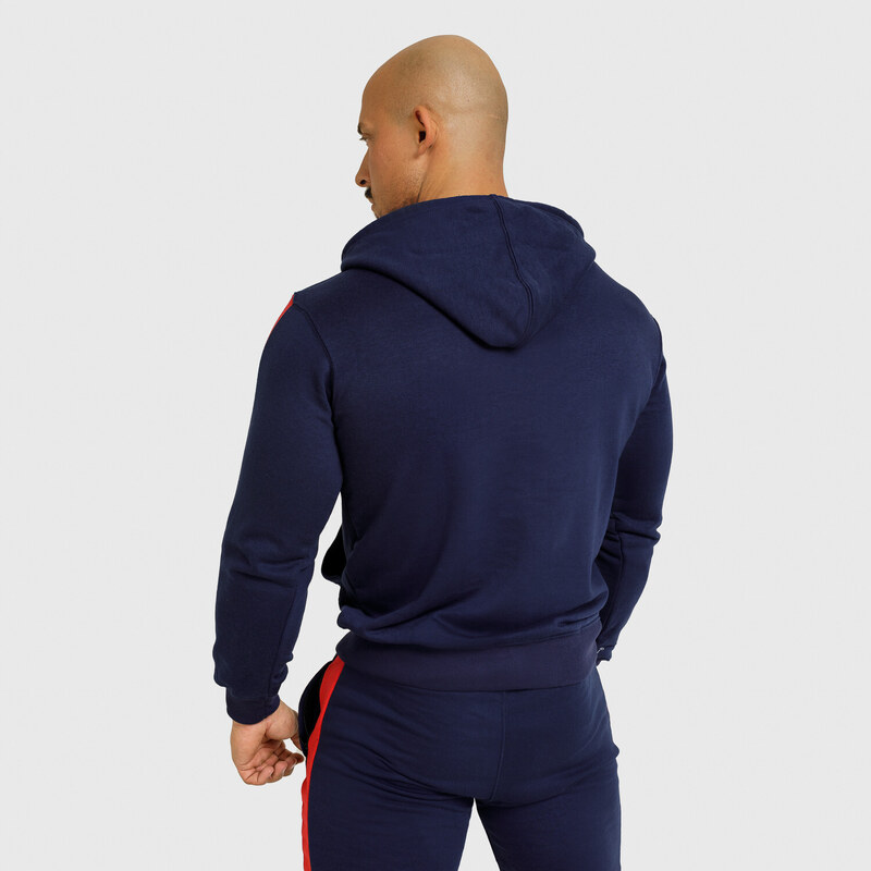 Mikina s kapucí a zipem Iron Aesthetics Tricolora, navy
