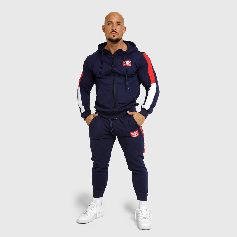 Jogger tepláky Iron Aesthetics Tricolora, navy