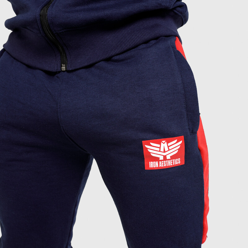 Jogger tepláky Iron Aesthetics Tricolora, navy