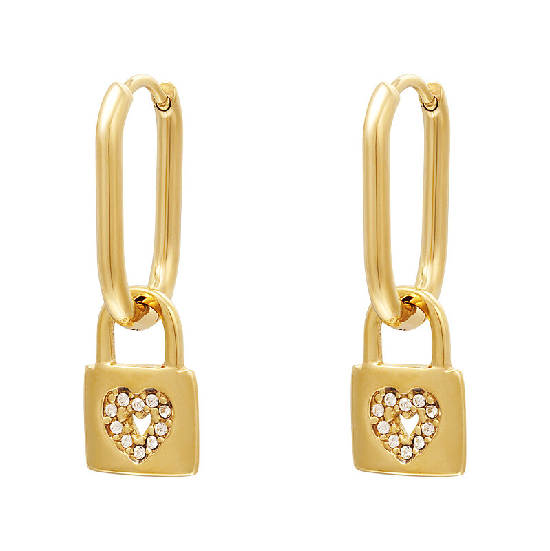 Atreya Zlacené kruhové náušnice Minnie Lock 115035013
