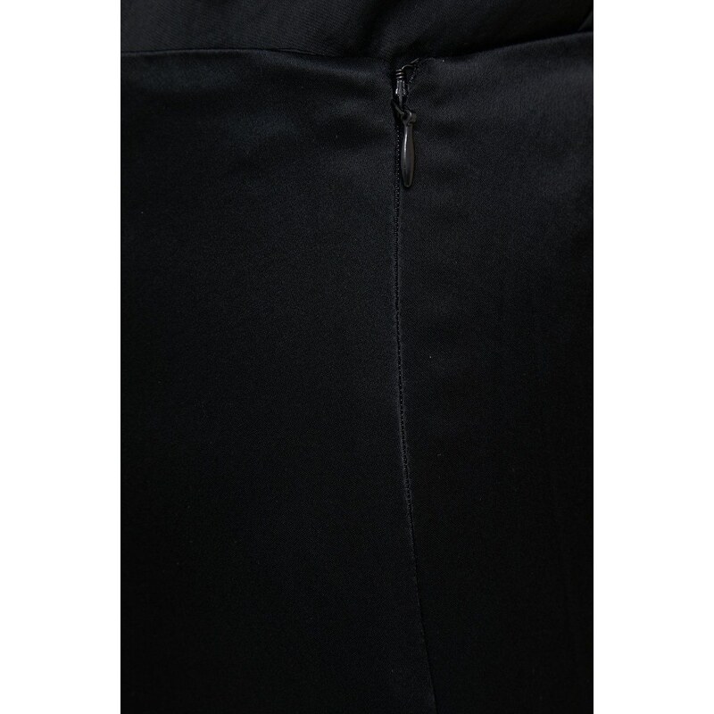Sukně Polo Ralph Lauren černá barva, midi
